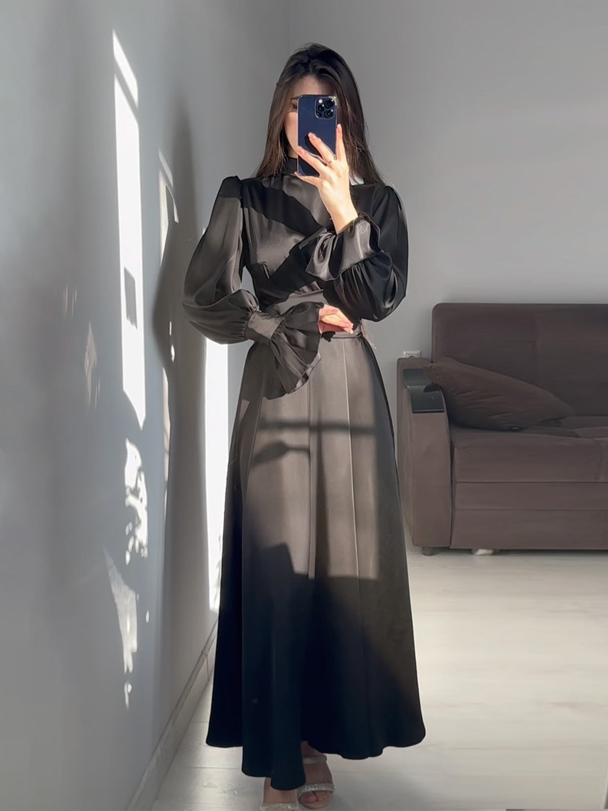 Butter Silk Flare Sleeve Dress